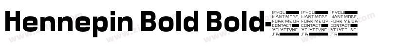 Hennepin Bold Bold字体转换